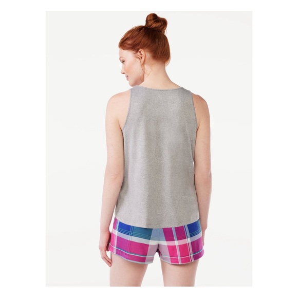 Joyspun Women's Print Tank Top and Shorts Pajama Set, color: medium heather gray - Picture 3 of 6